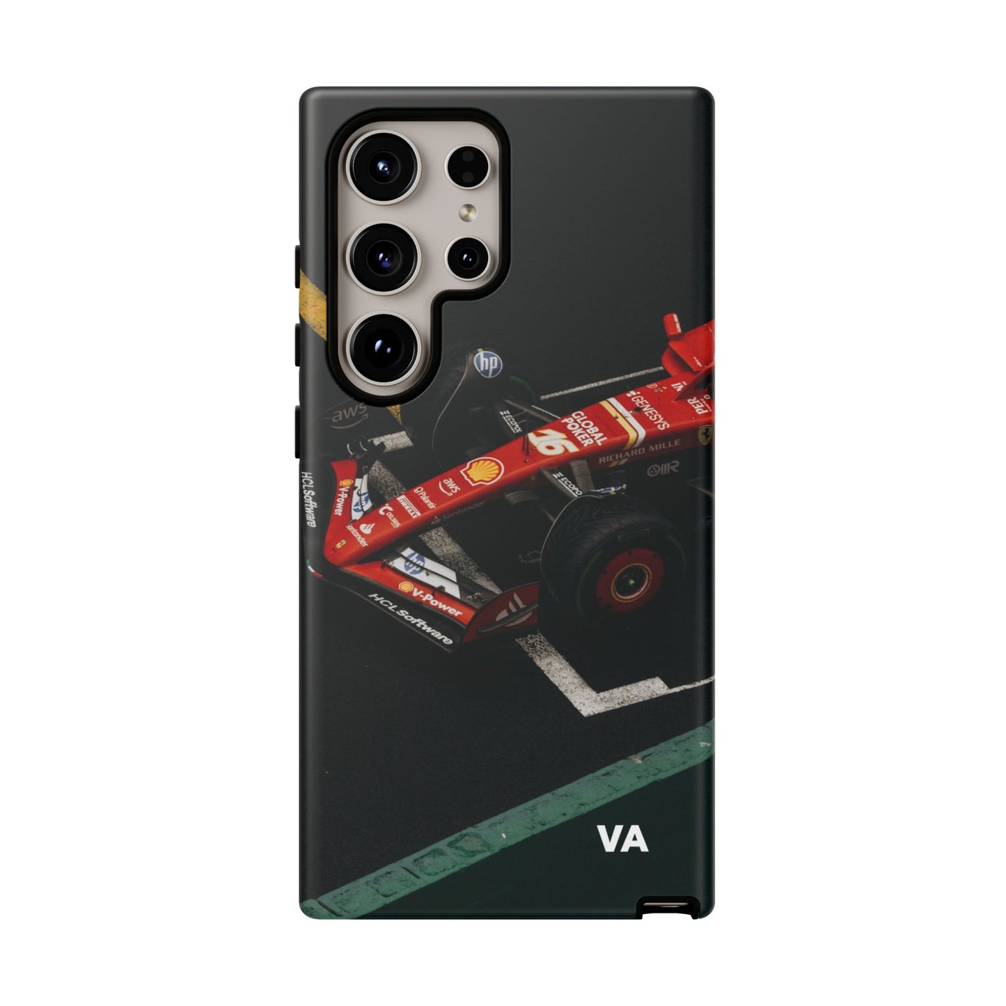 Personalized Racing Phone Case | Ferrari F1 Inspired Tough Cover for iPhone & Samsung | Motorsport Gift for Formula One Fans