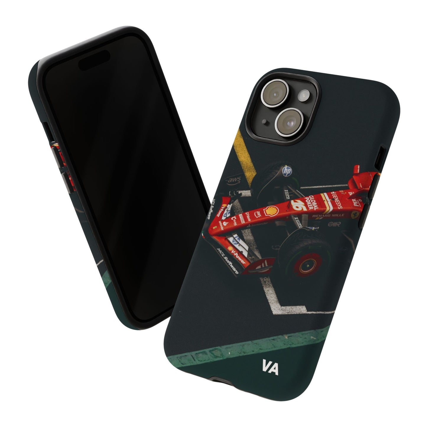 Personalized Racing Phone Case | Ferrari F1 Inspired Tough Cover for iPhone & Samsung | Motorsport Gift for Formula One Fans