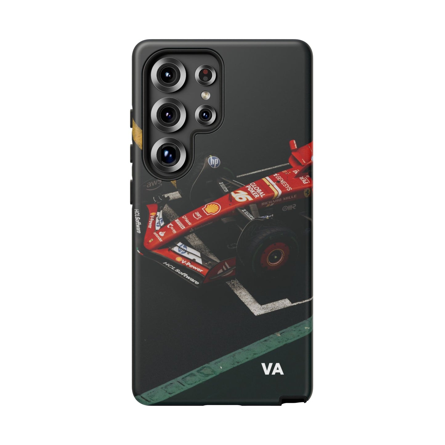 Personalized Racing Phone Case | Ferrari F1 Inspired Tough Cover for iPhone & Samsung | Motorsport Gift for Formula One Fans