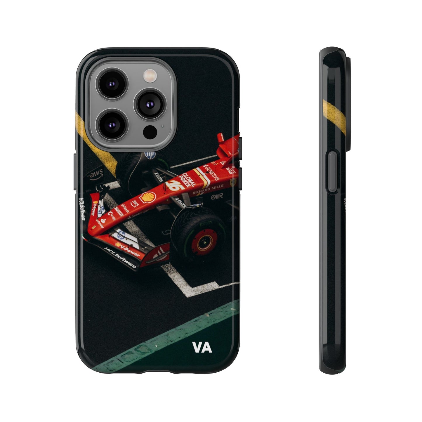Personalized Racing Phone Case | Ferrari F1 Inspired Tough Cover for iPhone & Samsung | Motorsport Gift for Formula One Fans
