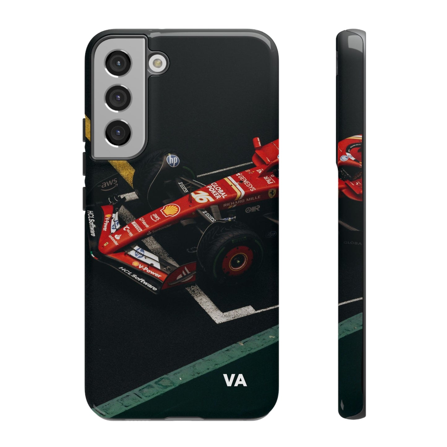 Personalized Racing Phone Case | Ferrari F1 Inspired Tough Cover for iPhone & Samsung | Motorsport Gift for Formula One Fans