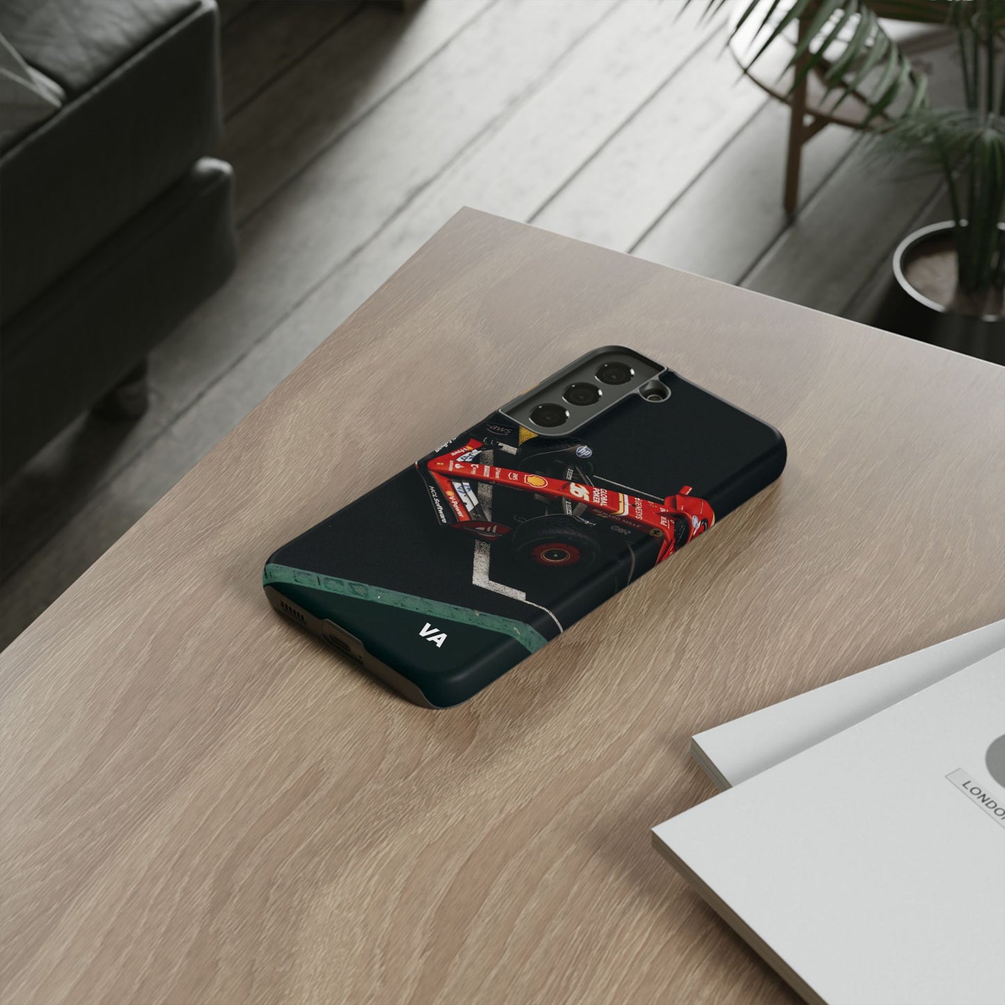 Personalized Racing Phone Case | Ferrari F1 Inspired Tough Cover for iPhone & Samsung | Motorsport Gift for Formula One Fans