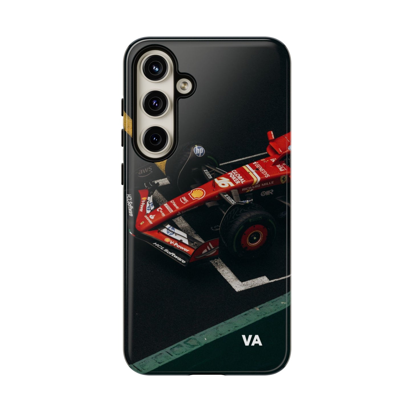 Personalized Racing Phone Case | Ferrari F1 Inspired Tough Cover for iPhone & Samsung | Motorsport Gift for Formula One Fans
