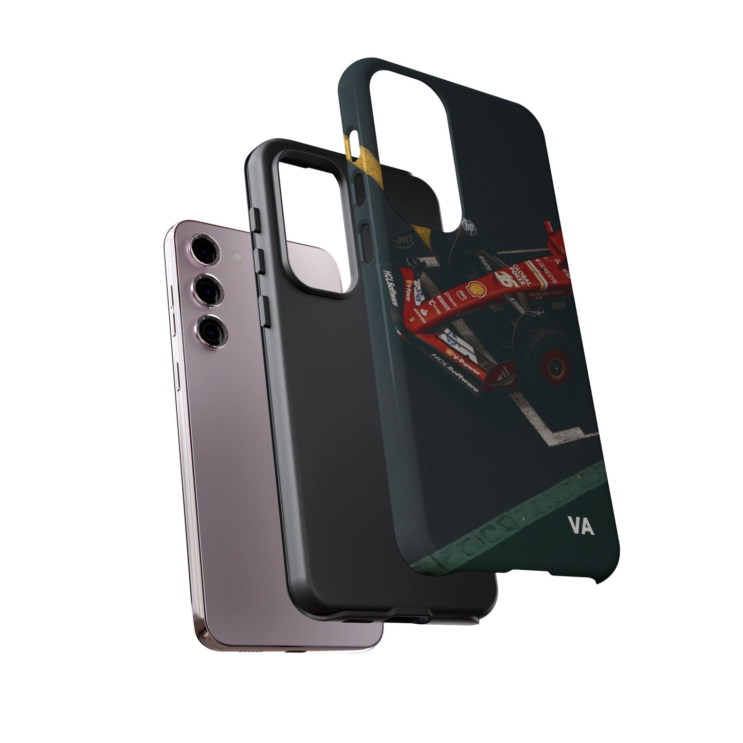 Personalized Racing Phone Case | Ferrari F1 Inspired Tough Cover for iPhone & Samsung | Motorsport Gift for Formula One Fans