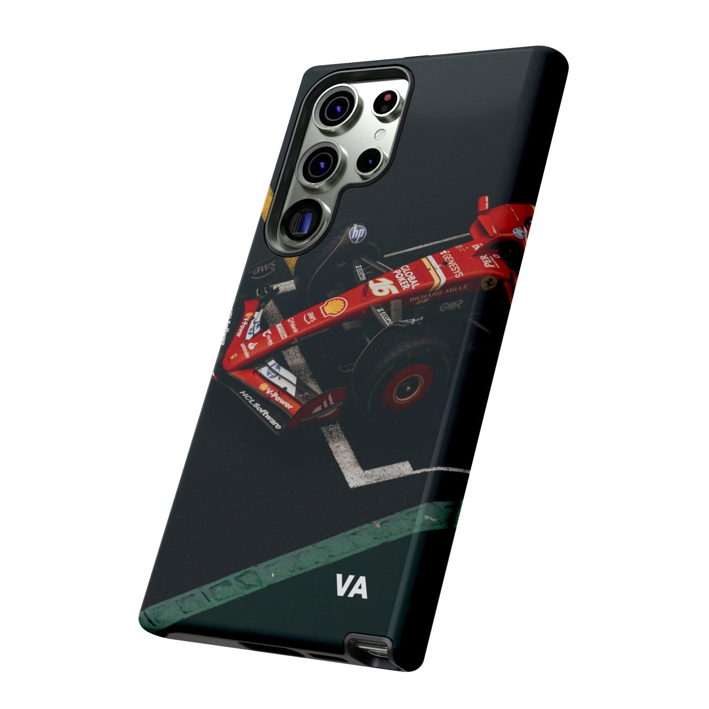 Personalized Racing Phone Case | Ferrari F1 Inspired Tough Cover for iPhone & Samsung | Motorsport Gift for Formula One Fans