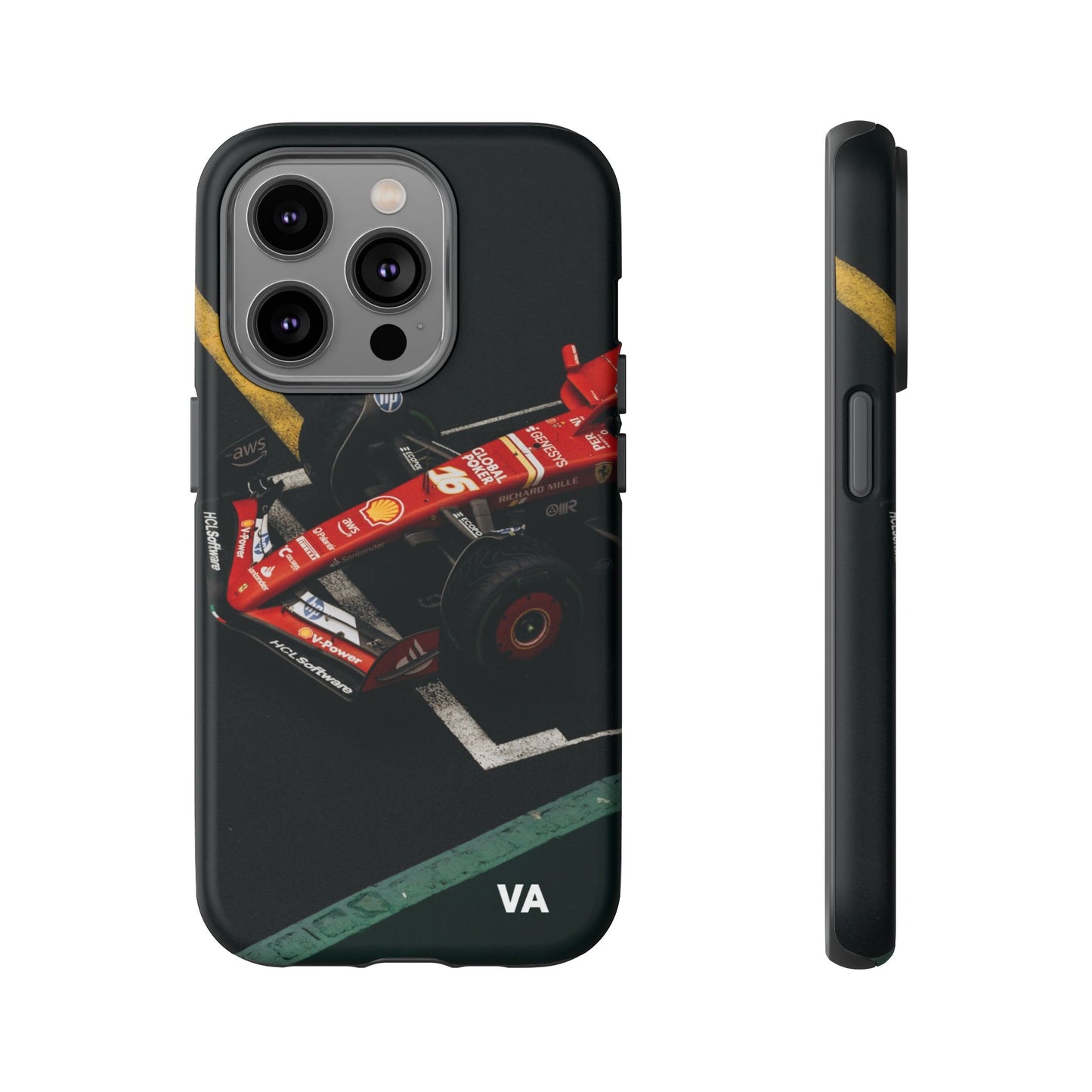 Personalized Racing Phone Case | Ferrari F1 Inspired Tough Cover for iPhone & Samsung | Motorsport Gift for Formula One Fans