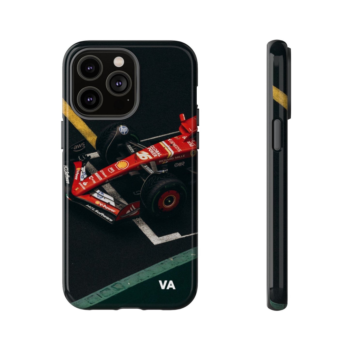 Personalized Racing Phone Case | Ferrari F1 Inspired Tough Cover for iPhone & Samsung | Motorsport Gift for Formula One Fans