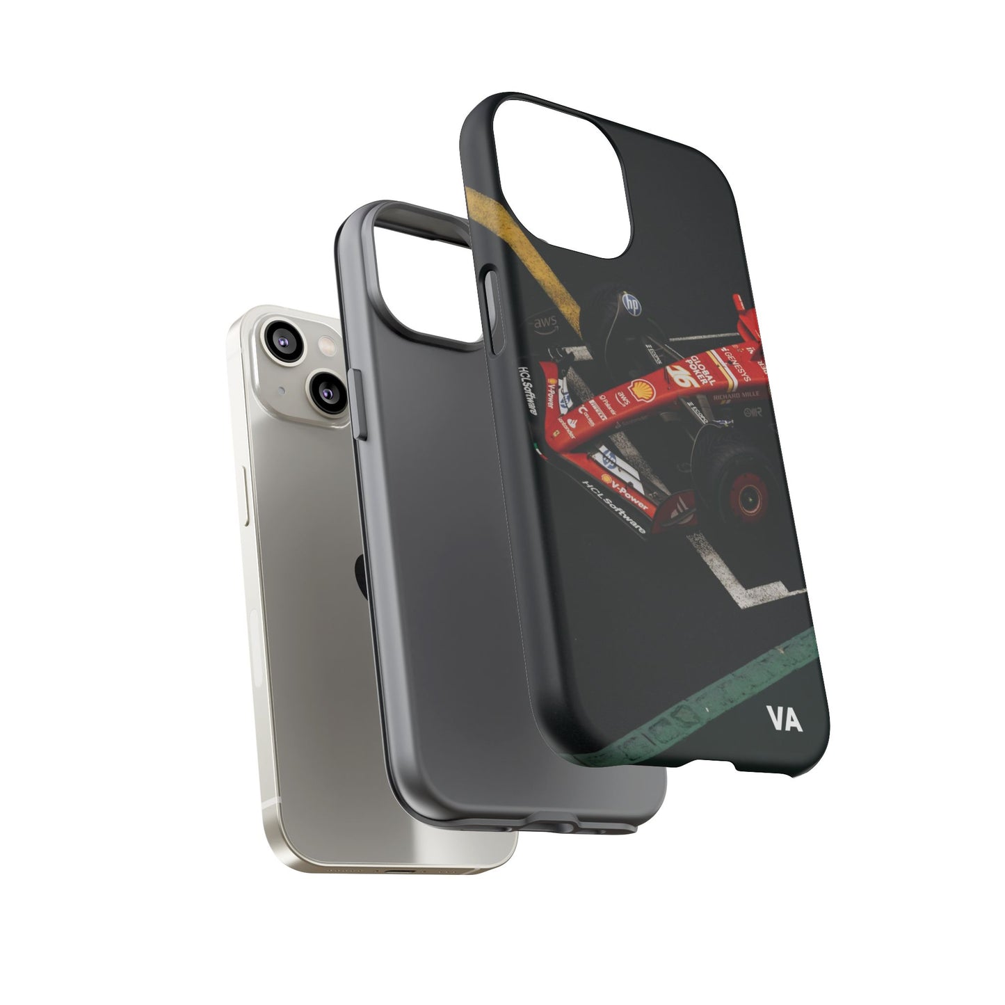 Personalized Racing Phone Case | Ferrari F1 Inspired Tough Cover for iPhone & Samsung | Motorsport Gift for Formula One Fans
