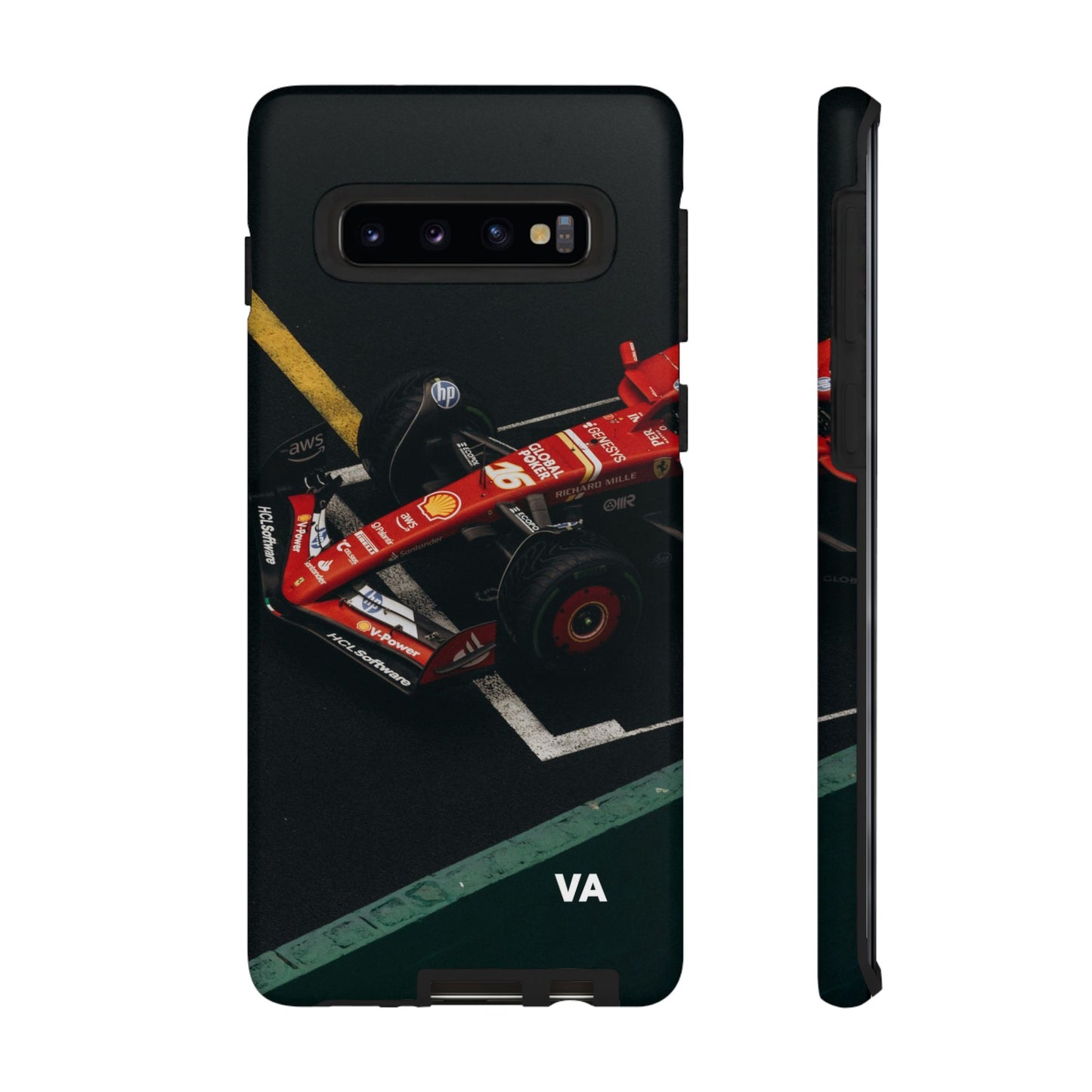 Personalized Racing Phone Case | Ferrari F1 Inspired Tough Cover for iPhone & Samsung | Motorsport Gift for Formula One Fans