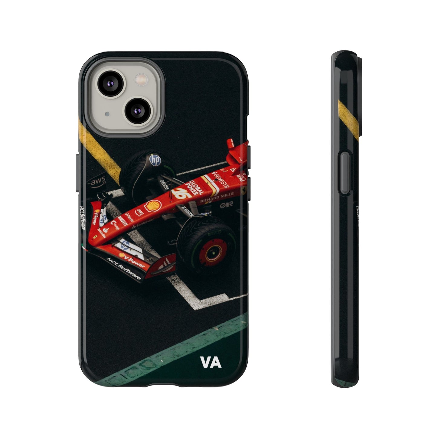 Personalized Racing Phone Case | Ferrari F1 Inspired Tough Cover for iPhone & Samsung | Motorsport Gift for Formula One Fans