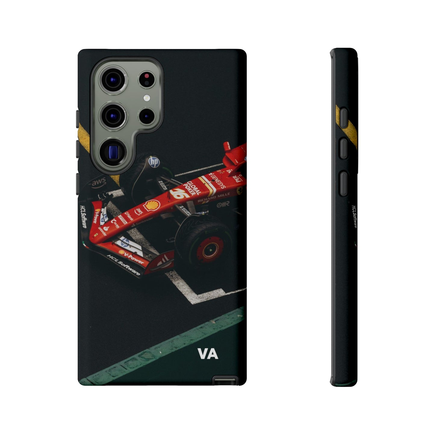 Personalized Racing Phone Case | Ferrari F1 Inspired Tough Cover for iPhone & Samsung | Motorsport Gift for Formula One Fans