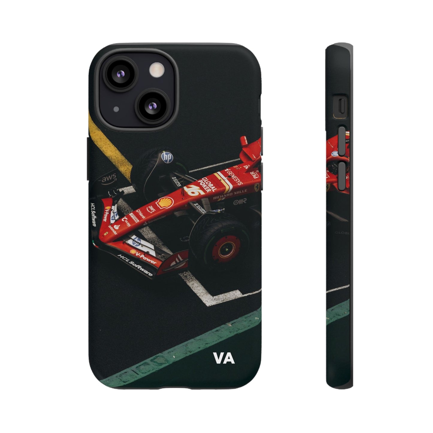 Personalized Racing Phone Case | Ferrari F1 Inspired Tough Cover for iPhone & Samsung | Motorsport Gift for Formula One Fans