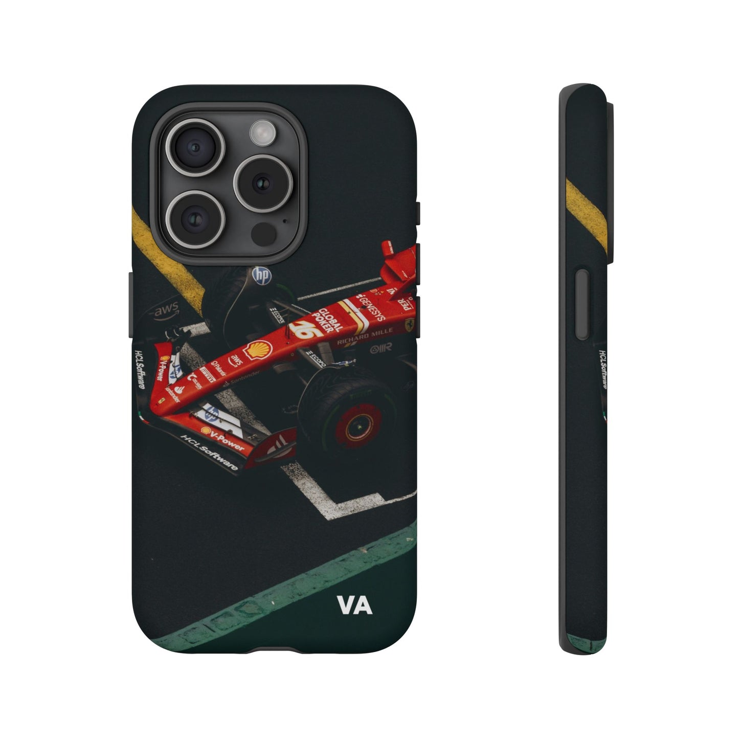 Personalized Racing Phone Case | Ferrari F1 Inspired Tough Cover for iPhone & Samsung | Motorsport Gift for Formula One Fans