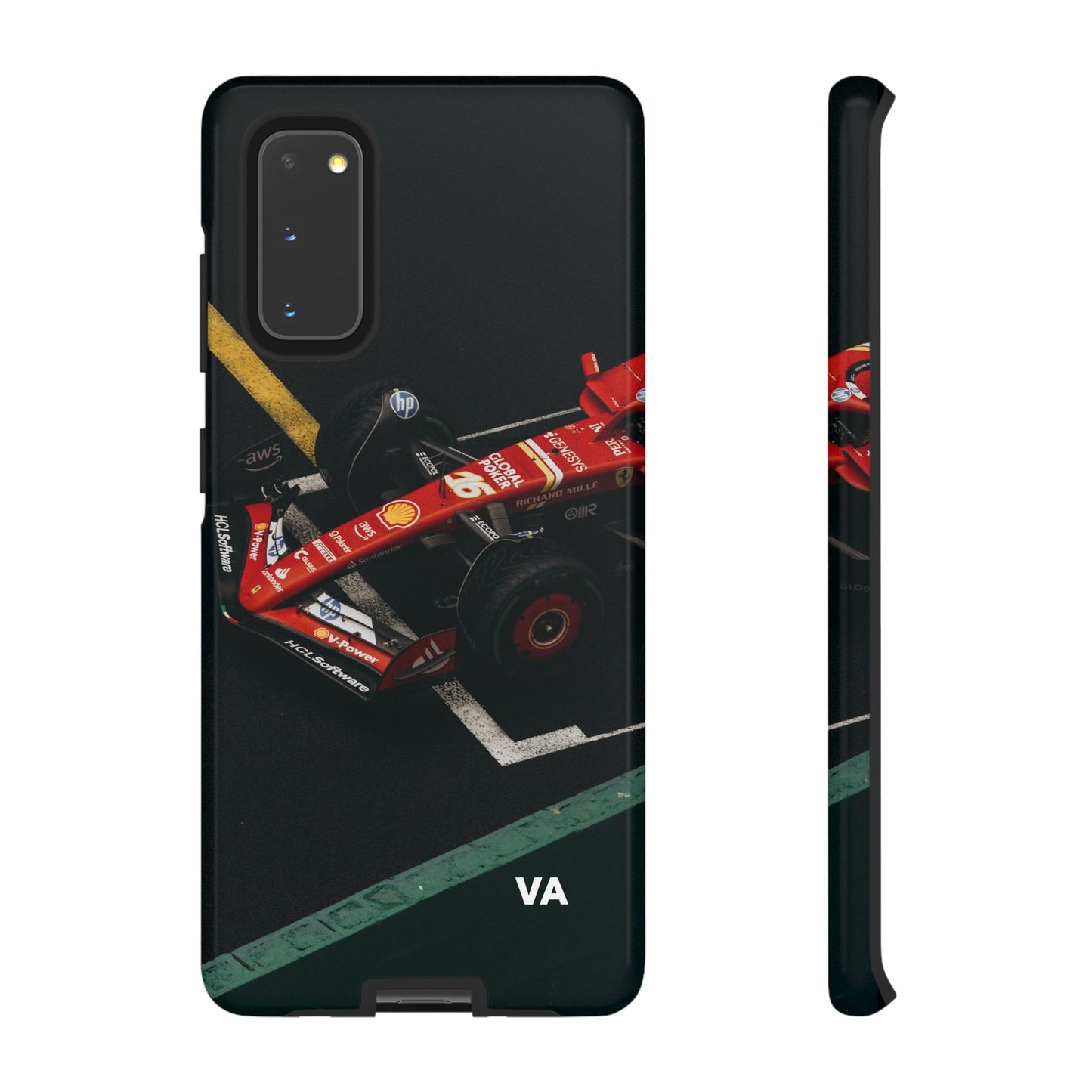 Personalized Racing Phone Case | Ferrari F1 Inspired Tough Cover for iPhone & Samsung | Motorsport Gift for Formula One Fans